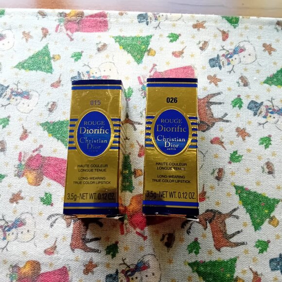 Christian Dior 015 and 026 Long-Wearing Diorific Lipstick Bundle - Picture 1 of 7